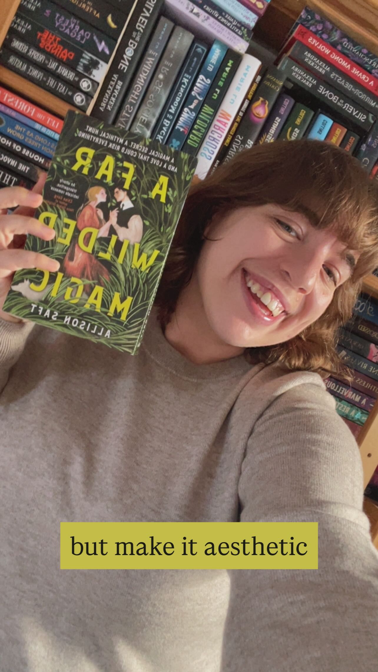 this book is deffo golden brown ✨

🦊 hi hello friends! What are some books that match the vibe of this song?

You know I couldn’t help myself, and like the writing in this book, the song scratches an itch in my brain 🤤

Without further ado, here’s what’s within the pages of ‘A FAR WILDER MAGIC’ by Allison Saft:
🍃 YA urban fantasy
🍃 set at manor in the forest by the sea
🍃 alchemical magic
🍃 whimsical vibes
🍃 featuring a fox hunt
🍃 stunning writing
🍃 and forced proximity
🍃 dislike to lovers
🍃 & its slow-burn romance

Ugh I loved this one and need you all to read. So off you go. After you read my spoiler-free review  obvs ON THE BLOG ~ link in bio 🥰

All the love and happy reading 📖
xo
Ruby

- - - -
#afarwildermagic #bookaesthetics #yabookstagram #fantasybooklover #booktok