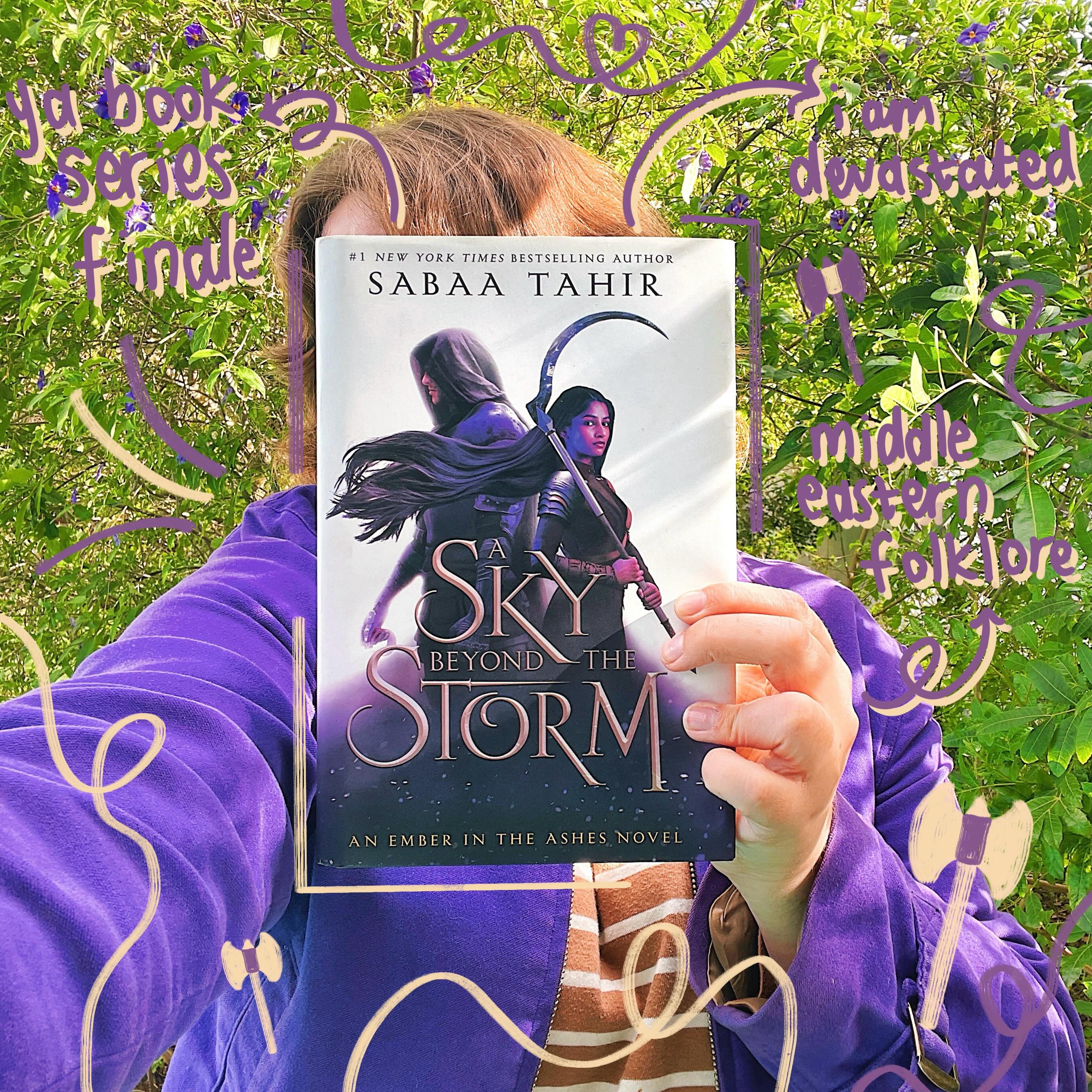 🖤 hi hello friends! What series have you recently finished?

Not sure how I ended up here, but let’s get this sob session over with. Because even though I hated every minute of this book (I mean this in a good way!) this book ended the series the way it needed to. It just ripped me apart in the process 💁🏻‍♀️

‘A SKY BEYOND THE STORM’ by Sabaa Tahir is the final book in the Ember quartet, which in case you haven’t been around lately, is a YA epic fantasy series inspired by the Roman Empire. It’s also deeply infused with Middle Eastern folklore and mythology. This combination goes together gloriously and the world-building and political intrigue is just impeccable 🤌🏻

This book is DARK, which allowed Sabaa’s writing to truly shine  and I LOVED EVERY WORD. his world is so wholly unique and imaginative, but brutal and gory, and we’ve been WAITING to put an end to it. Helene and Harper could stomp on me, and I would thank them, for the record. That’s all I’ll say there. No, wait, I also adored them, and I will sob into my pillow about it. I’ve also said this a million times but I’ll say it again: love Elias and Laia with my entire heart 😍

If you’re looking for a YA fantasy series to be obsessed with, look no further I cannot recommend this series enough. Filled to the brim with history, world-building, some romance and a lot of devastation, this series is worth your while. If you want to get a visual of the vibes, I just posted an aesthetic reel for the series as well as more thoughts in my full spoiler-free (ish) review, you can head on over TO THE BLOG ~ link in bio 🗡️

All the love and happy reading 📖
xo
Ruby

- - - -
#askybeyondthestorm #anemberintheashes #sabaatahir #yafantasybooks #fantasybookseries