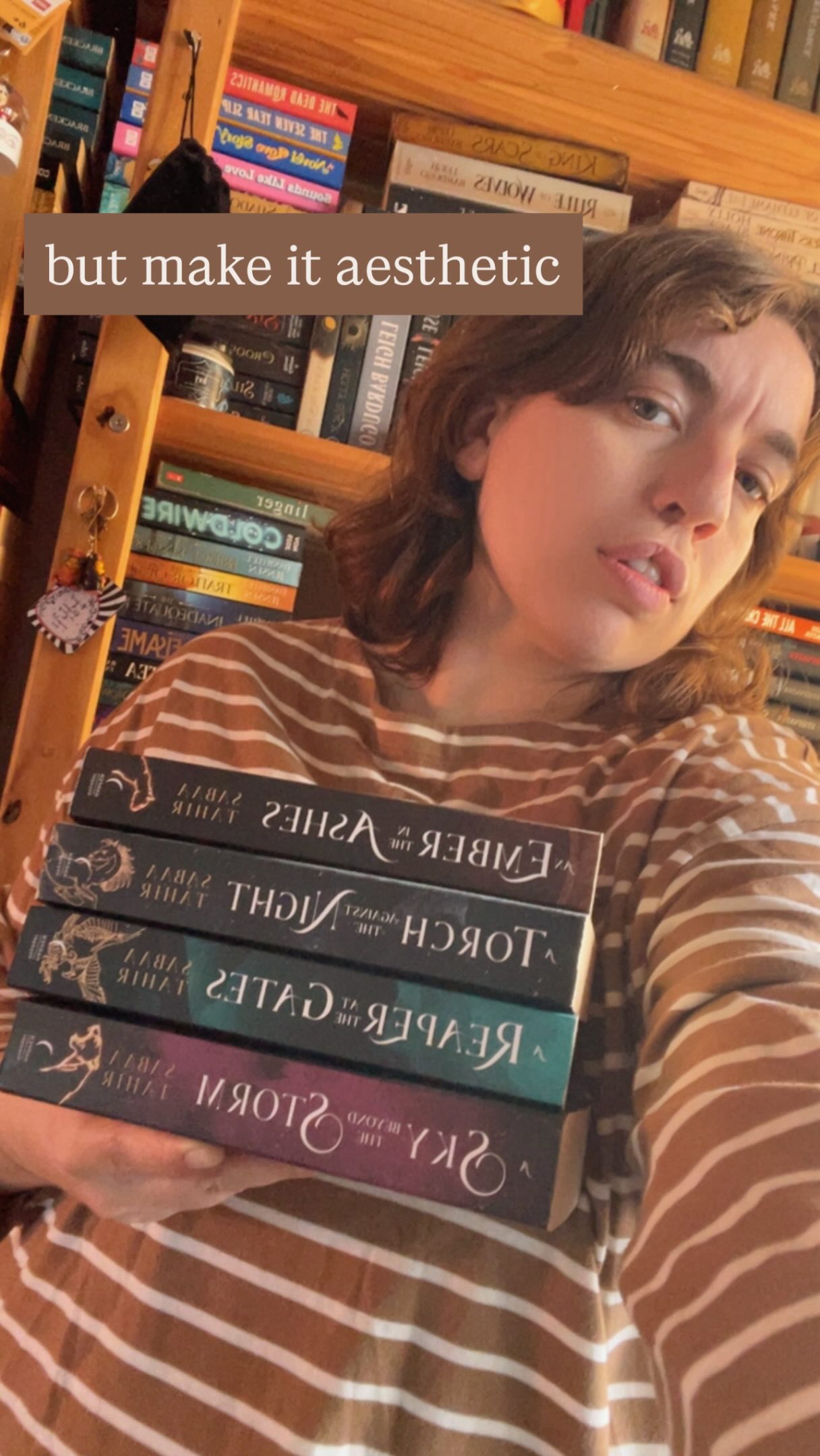 love me love me love me an ember in the ashes ☠️

⏳hi hello friends! What are some of your favourite book series?

If you’ve been around here a while, you’ll know I adore this series. Specifically the first book which I’ve loved a long time but was too chicken to finish and go past book 2. Until just recently and I feel awful about it. But you all shall suffer with me and I’ll convince you with these pretty photos 🤤

Here’s the series in order:
✨ Book 1: ‘AN EMBER IN THE ASHES’
🔥 Book 2: ‘A TORCH AGAINST THE NIGHT’
⚔️Book 3: ‘A REAPER AT THE GATES’
🖤 Book 4: A SKY BEYOND THE STORM’

Within these pages you’ll find:
🗡️ YA epic fantasy series
🗡️ set in a world inspired by the Roman Empire
🗡️ infused with Middle Eastern folklore
🗡️ told in multi POV
🗡️ class commentary
🗡️ political intrigue
🗡️ brutal regime
🗡️ beautiful world building
🗡️ epic battle scenes
🗡️ forbidden romances x2
🗡️ but its slow-burn yearning
🗡️ emotional devastation

You can read absolutely ALL of my spoiler-free thoughts on each of these books ON THE BLOG ~ link in bio 🏜️

All the love and happy reading 📖
xo
Ruby

- - - -
#anemberintheashes #sabaatahir #yafantasybooks #fantasybookseries #bookaesthetic