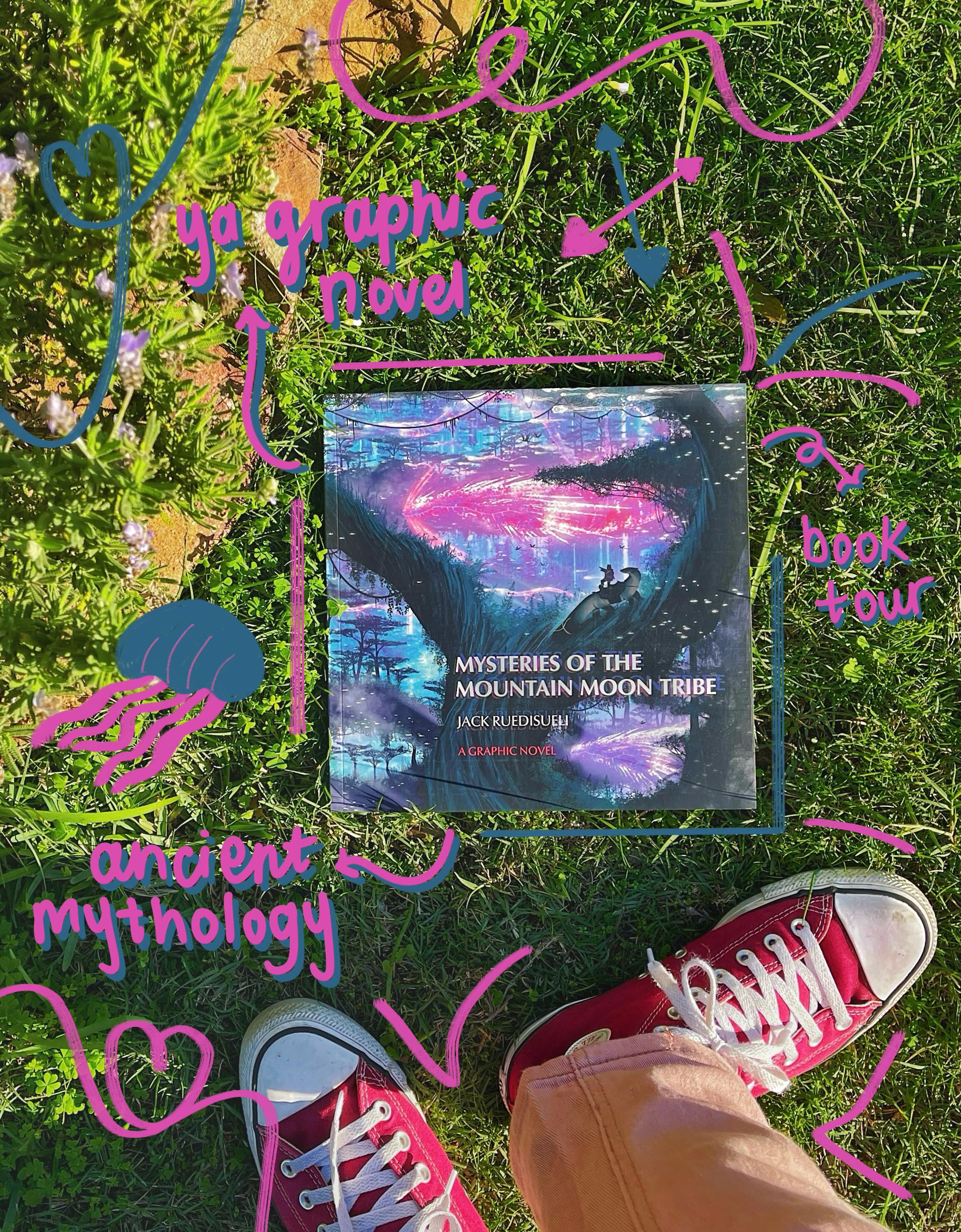 🪼hi hello friends! What are your favourite graphic novels?

‘MYSTERIES OF THE MOUNTAIN MOON TRIBE’ by Jack Ruedisueli is a YA graphic novel about a young girl named Mia and her pet water ferret who go on an epic journey through fanatical lands to save their tribe. Excuse my poor description, you know I can’t describe a book in my own words, I only know how to scream incoherently 🙊

Anyways, a sneak peek of what’s in these pages:
🍄 YA fantasy graphic novel
🍄 gorgeous & highly-detailed illustrations
🍄 complex world-building
🍄 Studio Ghibli vibes
🍄 themes of belonging and growing up
🍄 mythical creatures, like water nymphs
🍄 ancient spirits, some good and some bad

You can also go ahead and SWIPE to see some of the spreads that I’ve decided to transport myself into 🫡

Huge thank you to @collectiveinkfiction for the physical review copy and to @coloredpagesbt for having me on the tour! For more info, head on over TO THE BLOG for a spoiler-free review ~ link in bio 🪸

All the love and happy reading 📖
xo
Ruby

- - - -
#mysteriesofthemountainmoontribe #jackruedisueli #graphicnovel #yafantasybooks #coloredpagesbooktours
